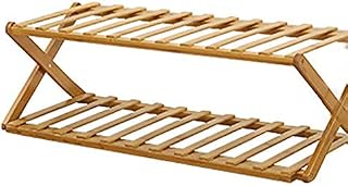 ausuky 2/3 Tier Potted Plant Stand Shelf Folding Bamboo Shoe Rack Flower Pots Display Stand Shelves Storage Organizer Garden Patio Indoor/Outdoor Shoebox Shoe Rack (3 tiers)