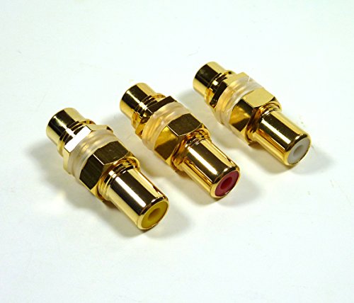 3 conectores Philmore RCA hembra en panel miniatura 2