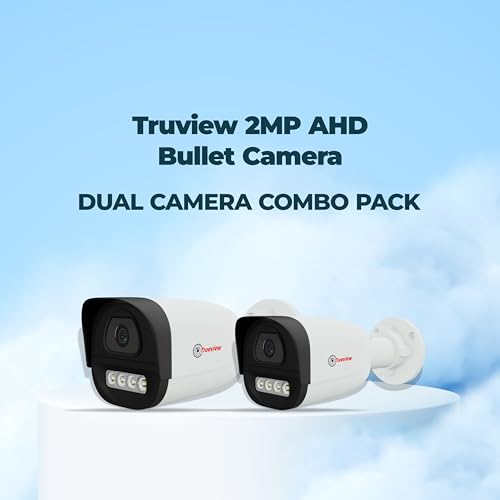 Image of Trueview 2MP Dual Light Wired Bullet CCTV Camera with Built-in Mic| Works with DVR | Full-Time Color Vision, 3.6mm Lens,20M IR & 15M White LED | 4-in-1 TVI /AHD /CVI /CVBS|H.265 Compression (2HD Bullet)