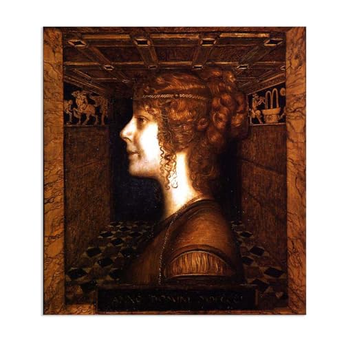Poster Franz Von Stuck Dame florentine reproduction tableau toile 95x80cm