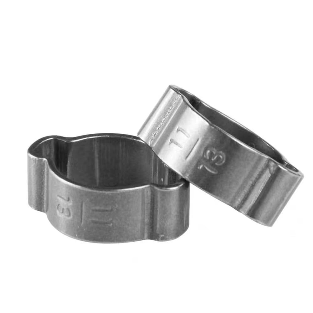 10 szt. podwójne klipsy do uszu ze stali nierdzewnej 304 zaciski O do węża hydraulicznego zacisk paliwa, 10 szt., 28, 31 mm