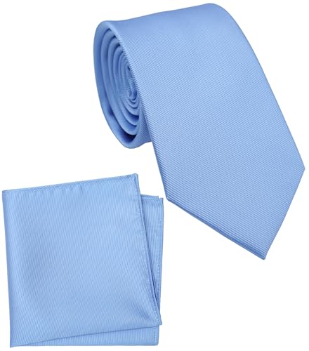 Image of Classic Tie and Pocket Square Set for Men, 3.2-Inch Standard Width