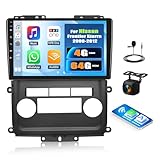 [4+64G] Android 15 Car Stereo for Nissan Frontier Xterra 2009-2012 with Wireless Carplay&Android Auto,9 Inch Car Radio with Mirror Link Bluetooth FM/RDS WiFi GPS EQ DSP SWC Dual USB+AHD Backup Camera