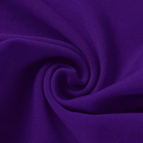 Image of Purple Chair Sashes 50 Pack with Gold Buckle Slider, Spandex Chair Bows Bands for Folding Chairs Wedding Party Birthday Decor