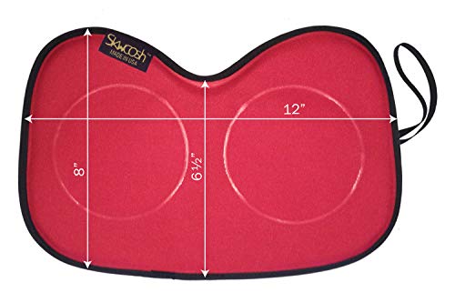 Skwoosh Dragon Boat Gel Pad for Rowing, Sculling, Sweep, Concept2, Ergo Training, WaterRower | Made in USA (Red) - Thumbnail 2