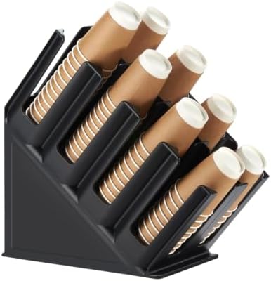 CURTA Disposable Paper Cup Dispenser, Lid Dispenser 8 Compartment...