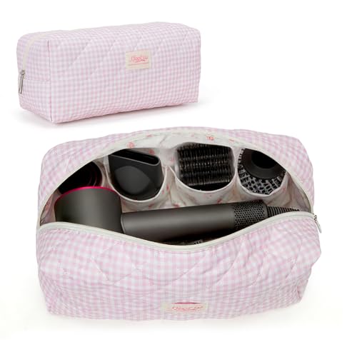 HiTotes Hair Tools Travel Bag Compatible with Dyson Airwrap Cute Floral Travel Case for Shark Flexstyle Hair Tools Organizer