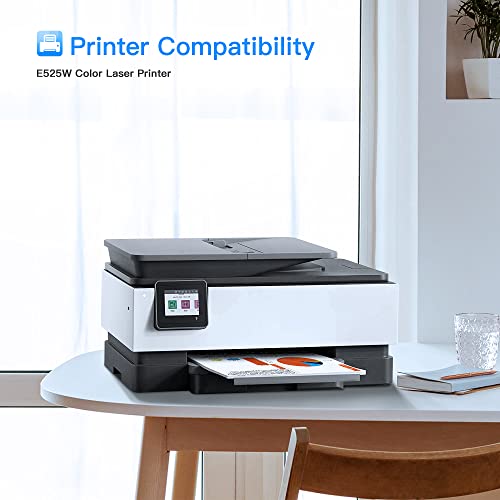 Lxtek Compatible Toner Cartridge Replacement For Dell E525W E525Dw E525 525 To Use With E525W Color Laser Printer (1 Black, High Yield) #TOP1