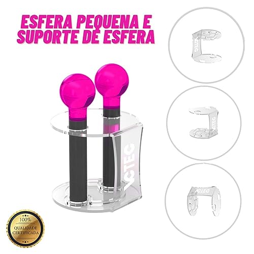 Esfera De Cromoterapia Facial Com Suporte (Rosa)