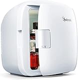 AstroAI Mini Fridge, 12 Can Skincare Fridge AC/DC Small Refrigerator Portable Thermoelectric Cooler and Warmer for Christmas Gift, Bedroom, Beverage, Skincare, ETL Listed (White)
