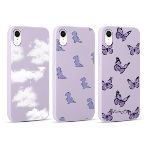 Size: iPhone Yoedge 3 Pezzi Custodia per Apple iPhone XR 6,1 Pollici, TPU Silicone Custodia Morbida Ultra Sottile Case con Disegni Fantasia aesthetic,Antiurto Protettiva Originale Cover per iPhoneXR, Farfalla