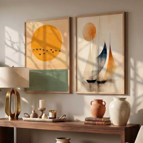 Image of kotart Modern frame Art Home Decoration Paintings With Frame For Living Room Bed Room Hotel Wall Decor Digital Reprint Set of 2 | Design 932 (20x30 Inch)