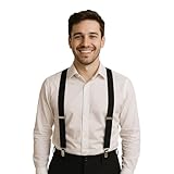 Black Suspenders (adjustable) Party Accessory  (1 count) (1/Pkg)