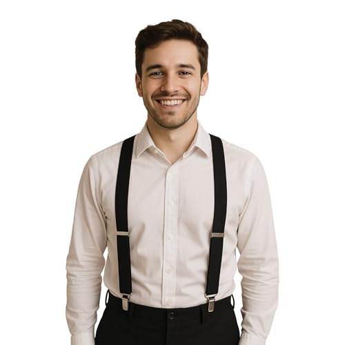Black Suspenders (adjustable) Party Accessory  (1 count) (1/Pkg)