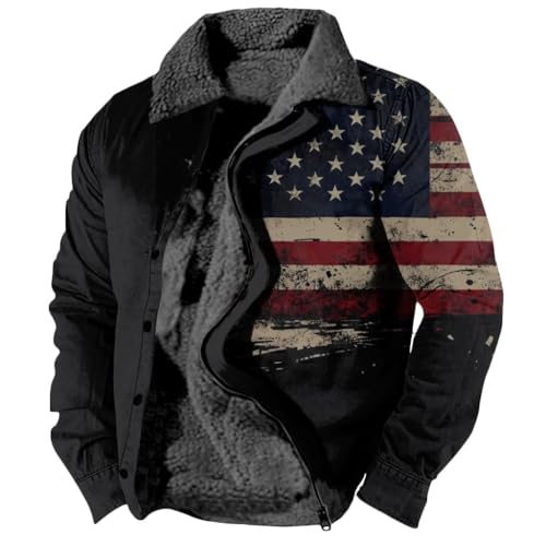 Aimery Men's Western Aztec Fleece Jackets Fashion Casual Retro Ethnic Sherpa Jacket Fall Winter Warm western jackets for men