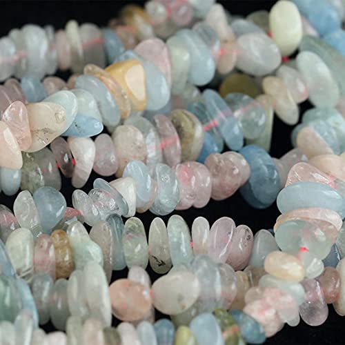 Perles beryl morganite multi-couleurs en éclats 3x8mm pour création