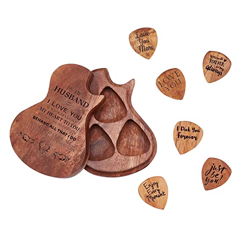 SUPERDANT Support de Boîte de Sélection de Guitare en Bois à Mon Mari Conteneur en Bois Étui de Sélection de Forme de… - Les Beatles, Paul McCartney, John Lennon, RIngo Starr, George Harrison SUPERDANT Support de Boîte de Sélection de Guitare en Bois à Mon Mari Conteneur en Bois Étui de Sélection de Forme de… – Image 3