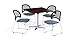 OFM PKG-BRK-170-0038 Breakroom Package, Mahogany Table/Cornflower Blue Chair