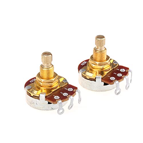 Musiclily Pro Filetage Laiton Full Taille Métrique Split Shaft Control Pots A25K Potentiomètres Audio Taper pour Guitare… - Les Beatles, Paul McCartney, John Lennon, RIngo Starr, George Harrison Musiclily Pro Filetage Laiton Full Taille Métrique Split Shaft Control Pots A25K Potentiomètres Audio Taper pour Guitare…