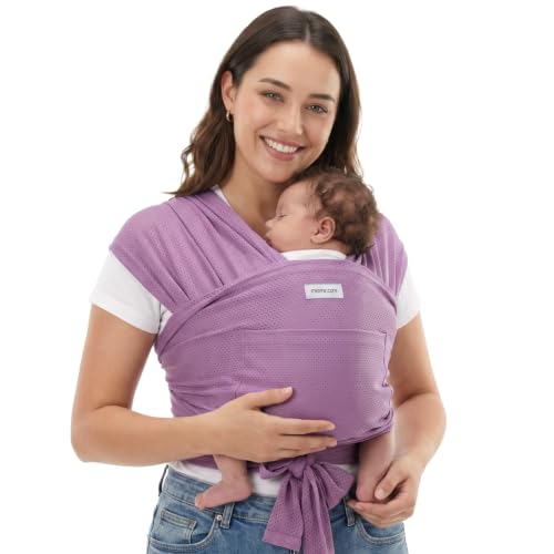 Image of Momcozy Baby Carrier AirMesh - The Perfect Summer Water Sling for Newborns to Toddler 8-33 lbs - Cooling, Breathable and Lightweight Baby Wrap, Nice for Summer, Pool, Beach, Swimming, Lavender Mist