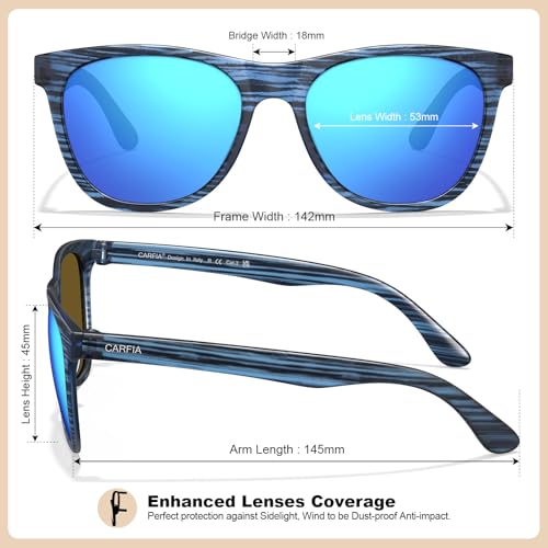 Image of CARFIA Zero - Gravity Feel Polarized Men's Sunglasses UV Protection Flexible Durable Ultralightweight TR90 Sport Frame CA0931