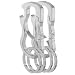 Idakey Full Stainless Steel Anti-Lost Keychain Carabiner Mutil Function Home Tool with Bottle Opener for Home Larger Version (2Pcs Stainless Steel)