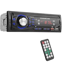 Autoradio 1 DIN – Radio auto con Bluetooth Vivavoce: Supporta FM/SD/AUX-IN, Due porte USB, Lettore MP3 con telecomando