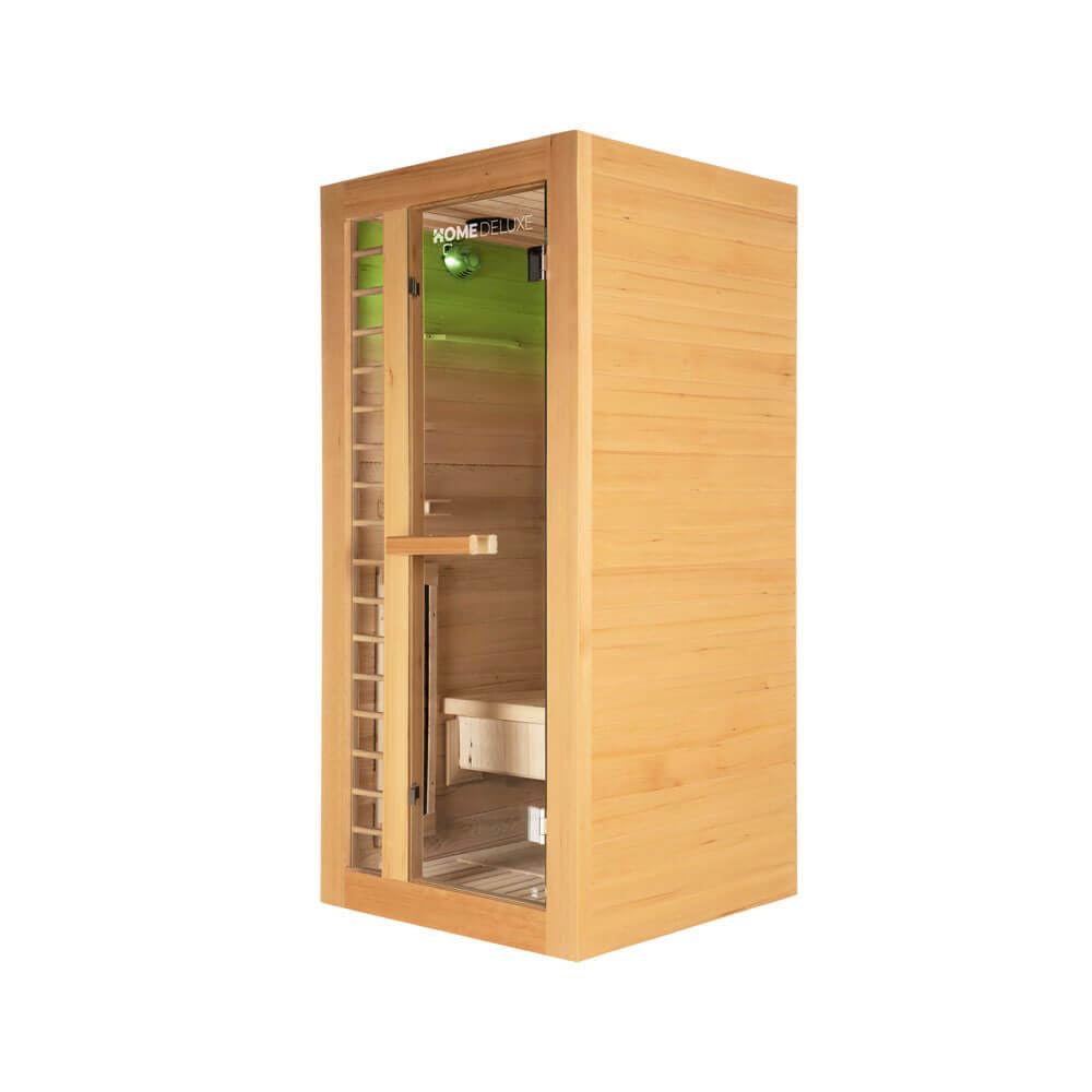 Home Deluxe Infrarotkabine REDSUN S Deluxe 90x90x190 cm 4 Vollspektrumstrahler Hemlocktanne Infrarotsauna