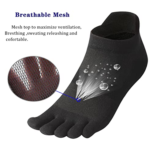 Meaiguo Men's Toe Socks Cotton Five Finger Socks Athletic Toe Socks for Running3