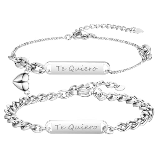 San Valentin Regalos para Parejas Aniversario Pulseras - Regalo Novio Novia Regalos Navidad Pulsera magnética para Parejas conectadas