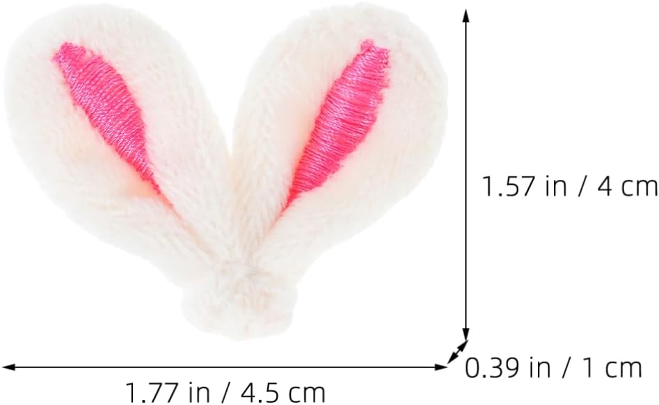 MAGICLULU 40pcs Bunny Ear Hairpin Accessories for Crafts Ear Clips for Girls Hair Decoration Hairband Crafts for Easter and Spring Celebrations image 3