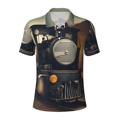 Chemise respirante homme motif locomotive idéale pour fitness et outdoor