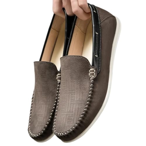 FMURY Man Shoes Leather Men Loafers Slip-On Mens Office Loafers Men Shoes