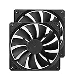 140mm Quiet High Performance 3Pin 12V DC Computer PC CPU Case Fan with Extra 2Pin 4Pin Connector 1000RPM 2-Pack (Color: 140mm Case Fan 2PACK)