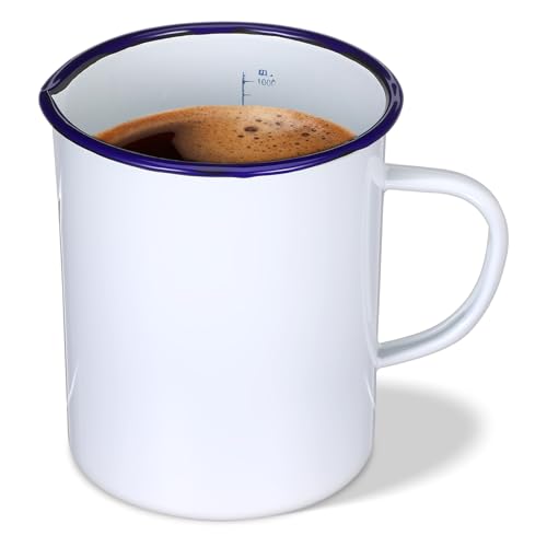 ERINGOGO ?瓷素材と丁寧な仕上げの耐熱マグカップ コーヒー 紅茶 ジュース対応 多用途ホーロー水杯 朝食やアウトドアに適した小型飲料カッ