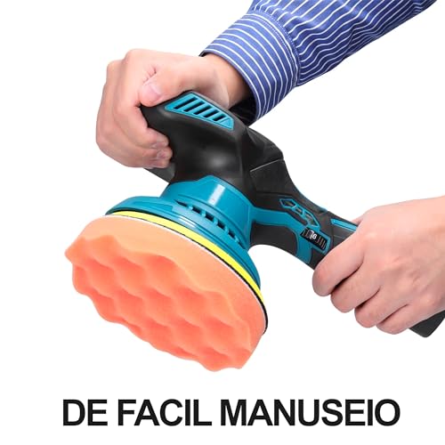Lixadeira Portátil 300W Politriz Elétrica Recarregável com bateria extra