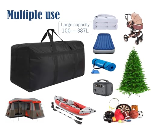 Giant Storage Duffel Bag Huge Moving Bag Great for Traveling, Camping, Big Items Storage, Moving, College Kids and More (300L Black)4