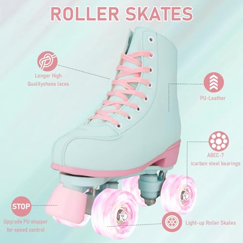 Jessie Breathable PU Leather Roller Skates