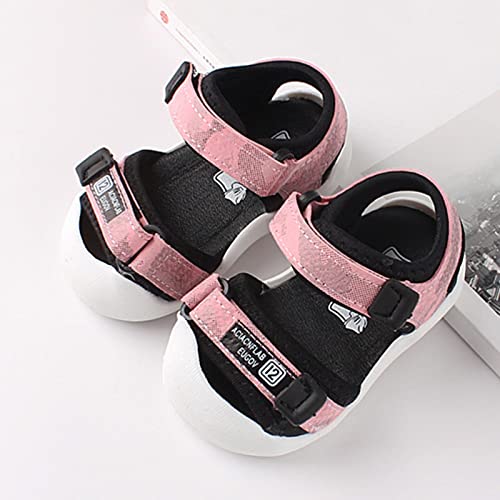 Infant Toddler Baby Girls Boys Shoes Sandals Newborn First Walkers Crib Shoes Athletic Soft Sole (Pink, 4.5 Infant)4