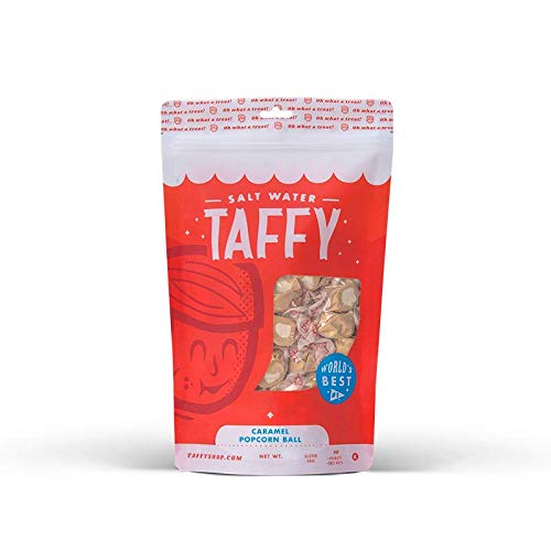 Taffy Shop Caramel Popcorn Ball Salt Water Taffy - Small Batch Salt Water Taffies Made In The Usa - Super Soft, Sweet, Taffy Candy - Guaranteed Fresh - Gluten-Free, Soy-Free, Peanut Free - Party (80Oz) #TOP1