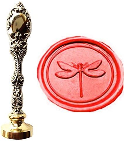 Dragonfly Insect Wax Seal Stamp Luxury Bronze Metal Peacock Decorative Wedding Invitations Christmas Card Gift Wrapping Package Sealing Wax Stamp Stationary Envelope Wax Seal Sealing Stamp Set image 3