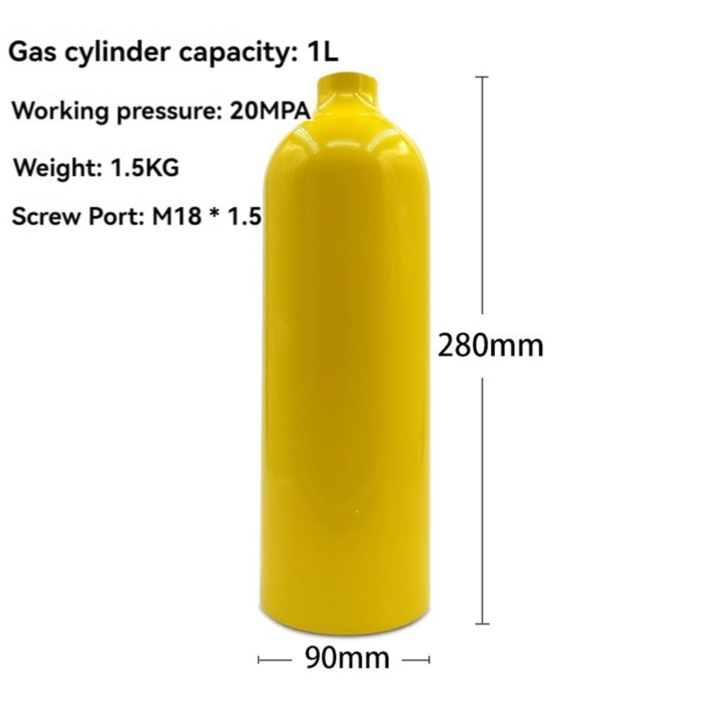 Bouteille d'oxygène 20 MPa en alliage d'aluminium pour l'extérieur, plongée, équipement de plongée, 1 L