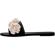 Melissa Babe Springtime Slides for Women - Feminine & Trendy Jelly Slides with Flower Applique, Dressy Summer Sandals for Women, Adult Jellies, Womens Jelly Shoes, Slip On Sandals