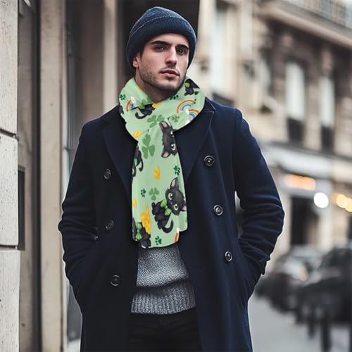 Women Scarf Elegant Winter Scarves Warm Thick Shawl Wraps for Women Men with Holiday Print4