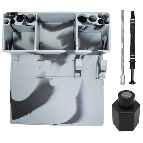 nugbuddy Wax Tool Station - Mat & Accessory Organizer - Heat Resistant & Non Stick Silicone Surface - Craft Kit with Accessories Included by nugbuddy - Used condition - US$27.91