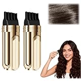 Haarfärbekamm, 2-in-1 Haarfärbekamm, Instant Haarfärbestift, Haarfärbemittel für Weißes Haar für Damen Herren, Wasserfester Schweißfester, 20ML (Kastanienbraun x 2)