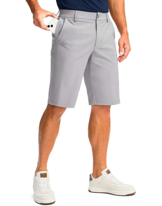 Mens Golf Shorts with 5 Pockets 11 Inseam Stretch Quick Dry Casual Work Dress Shorts for Men