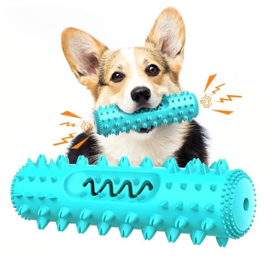 Yociki Dog Chew Toys for Aggressive Chewers Small Medium Breed, Durable Dog Squeaky Toys, Puppy Chew Toothbrush Toys Dog Teeth Cleaning Toy Almost Indestructible Durable Tough