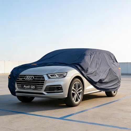 Image of Kaugung Custom Fit Car Cover for Audi Q5 & SQ5, Heavy Duty SUV Cover Waterproof All Weather Outdoor Protection, Breathable Full Exterior Cover with Vent, Rain Sun Snow UV Proof