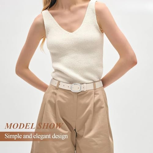 Casual Genuine Leather Belt for Women Gold Buckle Waist Belt for Jeans Pants Dresses4